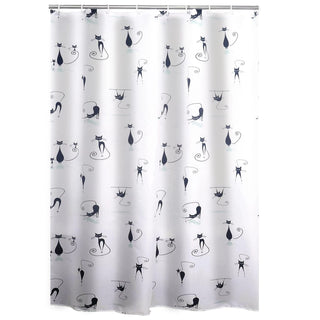 Duschvorhang Textile Katzenmotiv