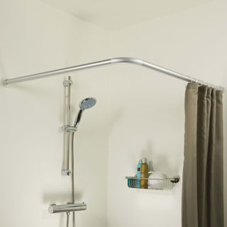 Eck-Duschvorhangstange 90x90 cm Chrom