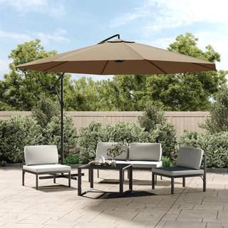 Ampelschirm mit Aluminium-Mast 350 cm Taupe