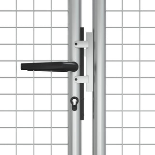 Gartentor Verzinkter Stahl 415 x 175 cm Silbern