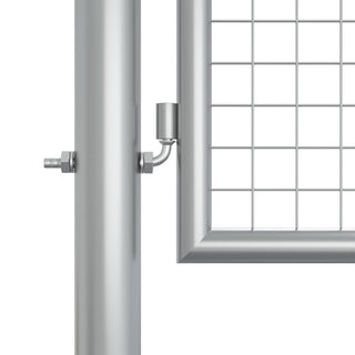 Gartentor Verzinkter Stahl 415 x 175 cm Silbern