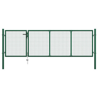 Gartentor Stahl 350 x 100 cm Grün