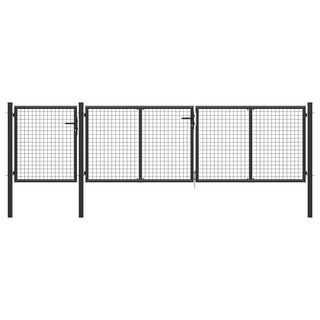 Gartentor Stahl 400 x 75 cm Anthrazit