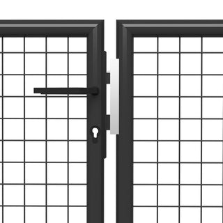 Gartentor Stahl 400 x 150 cm Anthrazit