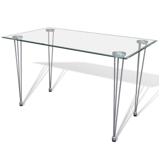 Esstisch mit Glasplatte Transparent