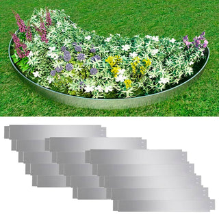 Flexible Rasenkante 15-er Set Verzinkter Stahl 100x14 cm