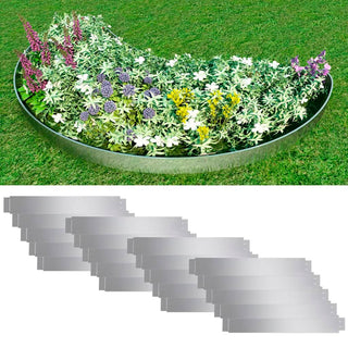 Flexible Rasenkante 20-er Set Verzinkter Stahl 100x14 cm