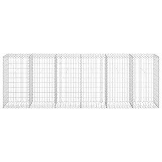 Gabionenwand mit Abdeckung Verzinkter Stahl 300×50×100 cm