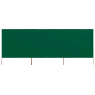 3-teiliges Windschutzgewebe 400 x 80 cm Grün