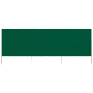 3-teiliges Windschutzgewebe 400 x 160 cm Grün
