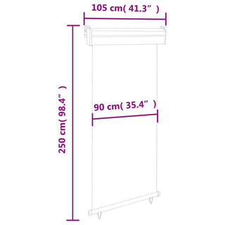 Balkon-Seitenmarkise 105x250 cm Creme