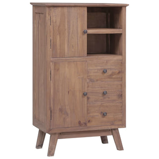 Highboard 60 x 30 x 100 cm Massivholz Teak - allroundshopper
