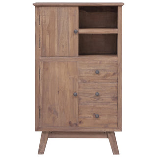 Highboard 60 x 30 x 100 cm Massivholz Teak - allroundshopper