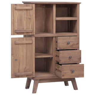 Highboard 60 x 30 x 100 cm Massivholz Teak - allroundshopper