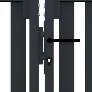 Doppelflügel Zauntor Stahl 306x220 cm Anthrazit