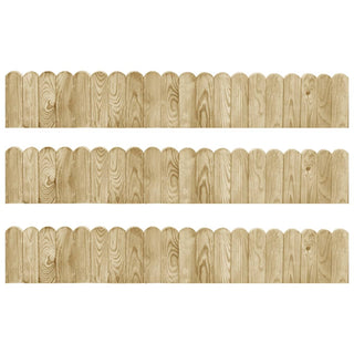 Beeteinfassungen 3 Stk. 120 cm Kiefernholz Imprägniert