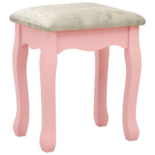 Schminktisch-Set mit Hocker Rosa 75x69x140 cm Paulownia-Holz