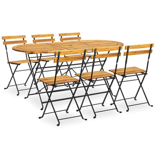 7-tlg. Garten-Essgruppe Klappbar Akazie Massivholz
