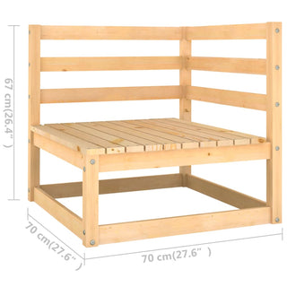 9-tlg. Garten-Lounge-Set mit Kissen Kiefer Massivholz
