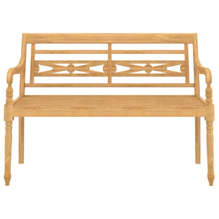 4-tlg. Garten-Lounge-Set mit Kissen Massivholz Teak