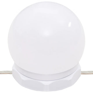 Schminktisch-Set mit LED Braun Eichen-Optik Holzwerkstoff