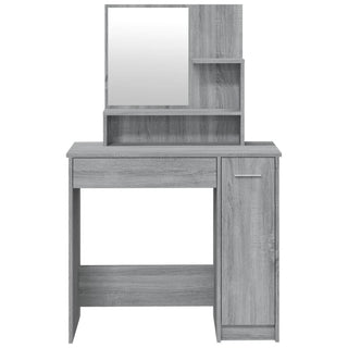 Schminktisch-Set Grau Sonoma 86,5x35x136 cm