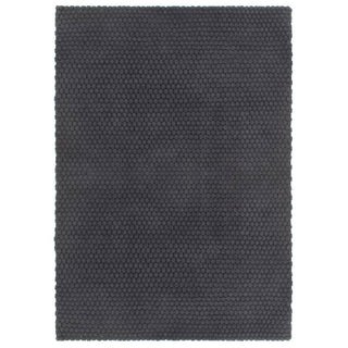 Teppich Rechteckig Anthrazit 160x230 cm Baumwolle