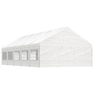 Pavillon mit Dach Weiß 11,15x5,88x3,75 m Polyethylen