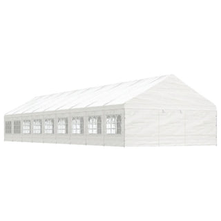 Pavillon mit Dach Weiß 20,07x5,88x3,75 m Polyethylen