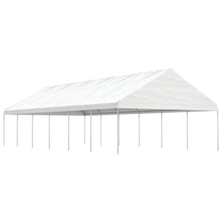 Pavillon mit Dach Weiß 13,38x5,88x3,75 m Polyethylen