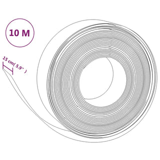 Rasenkanten 5 Stk. Braun 10 m 15 cm Polyethylen