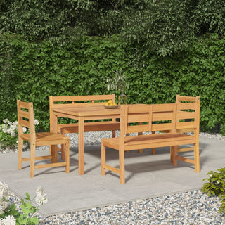 5-tlg. Garten-Essgruppe Massivholz Teak