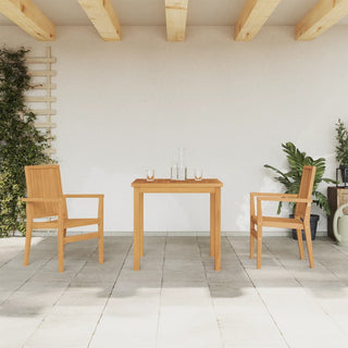3-tlg. Garten-Essgruppe Massivholz Teak