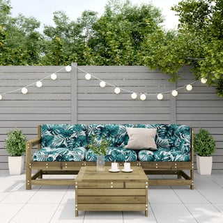 4-tlg. Garten-Lounge-Set mit Kissen Kiefernholz Imprägniert