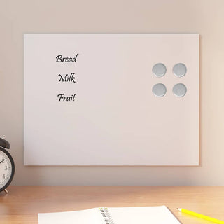 Magnettafel Wandmontage Weiß 40x30 cm Hartglas