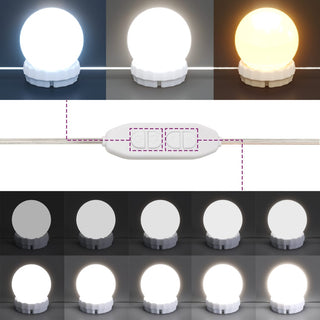 Schminktisch mit LED-Beleuchtung Weiß 100x40x130 cm