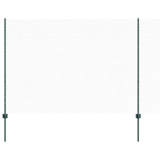 Sechseckiger Gartenzaun Set Set aus 2 Grün Metall 25 x 1,5 m