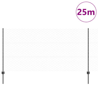 Gartenzaun-Set Set aus 2 Grau Metall Groß Robust Gartenzaun