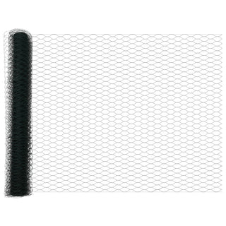 Sechseckiges Gartenzaun-Set Set aus 2 Grün Metall 25 x 1 m
