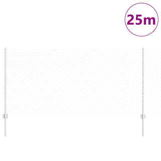 Sechseckiger Gartenzaun Set 2er Set Verzinkter Stahl 25 x 1 m