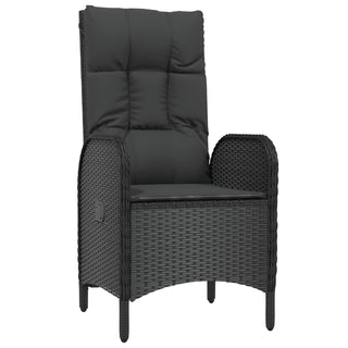 5-teiliges Garten-Essset Schwarz Poly-Rattan