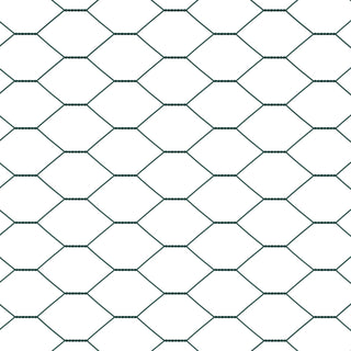 Sechseckiges Gartenzaun-Set Set aus 2 Grün Metall 25 x 1 m