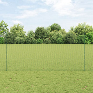 Gartenzaun-Set Set aus 2 Grün Metall, Kunststoff 25 x 1,5 m