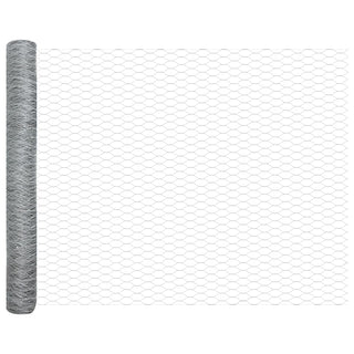 Sechseckiger Gartenzaun Set 2er Set Verzinkter Stahl 25 x 1 m