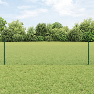 Gartenzaunset Set mit 2 Grün PVC-beschichteter Edelstahl