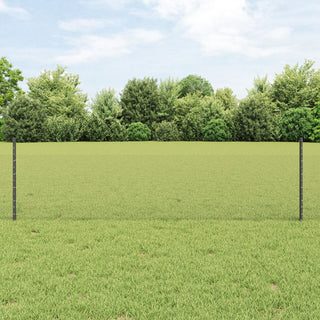 Gartenzaun-Set Set aus 2 Grau Stahlnetz 25 x 0,5 m Zaun Tragbar