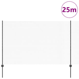 Gartenzaun-Set Set aus 2 Grau Stahl 1,5 m breit, 25 m lang