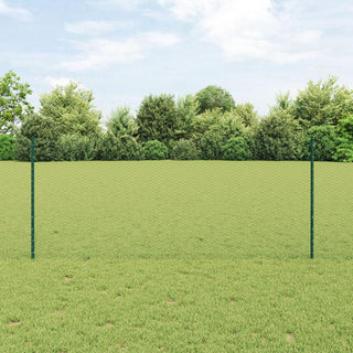 Gartenzaunset Set aus 2 Grün Stahl Standard Langlebig