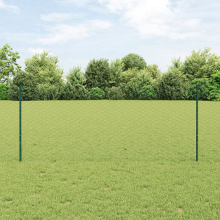 Sechseckiges Gartenzaun-Set Set aus 2 Grün Metall 25 x 1 m