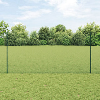 Set aus sechseckigem Gartenzaun Set aus 2 Grün Metall 25 x 1,2 m
